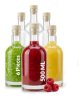 rhum bouteille 6 arrangé vide 500ml – 500 ml bouteille en verre destiné à rhum arrangé nocturne bouchon synthétique hermétique