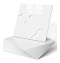 20x adhésifs carreaux marbre 30x30cm étanches pour douche cuisine salle de bain Panneaux muraux PVC blanc nuage