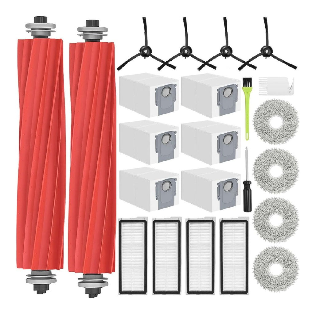 Pièces Roborock destiné à Qrevo S/Pro/MaxV/Plus Aspirateur Pièces destiné à Qrevo S/Qrevo Pro/Qrevo MaxV/Qrevo Plus Brosses Principales Filtres Hepa Sacs à Poussière Serpillères
