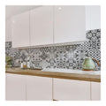 Adhesive Credence CREARREDA destiné à Cuisine autocollant mural fantaisie gris tourterelle cementine 260x60 cm 100 fabriqué en Italie avec encre non toxique ignifuge et imperméable à l'eau