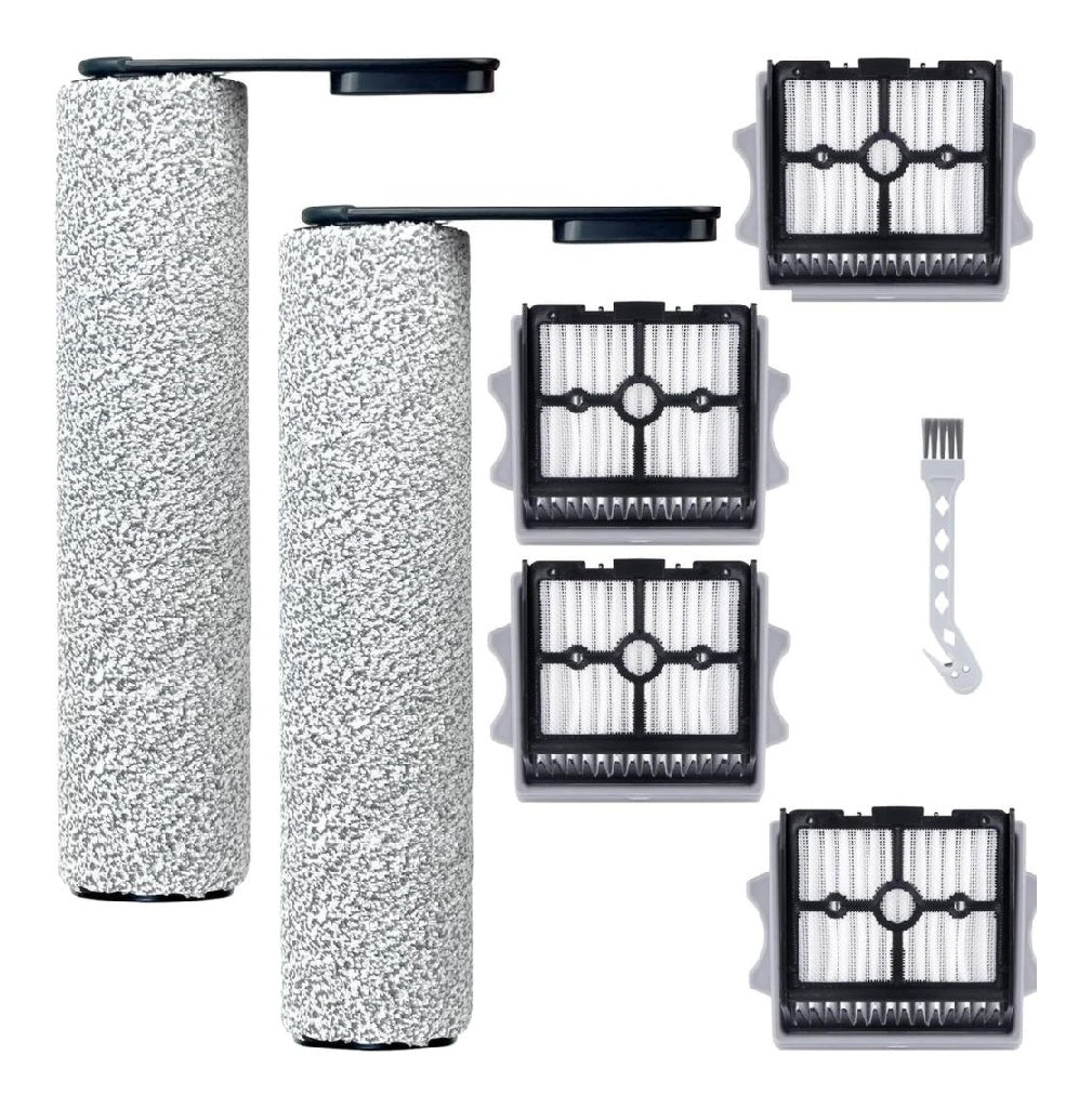 destiné à d'accessoires Kit Tineco Floor One Stretch S6/S6 Stretch lite/S7 Stretch Ultra/i6 Stretch/i5 Stretch détachées aspirateur eau et poussière 7 Pièces 2 Brosses 4 Filtres 1 Nettoyeur