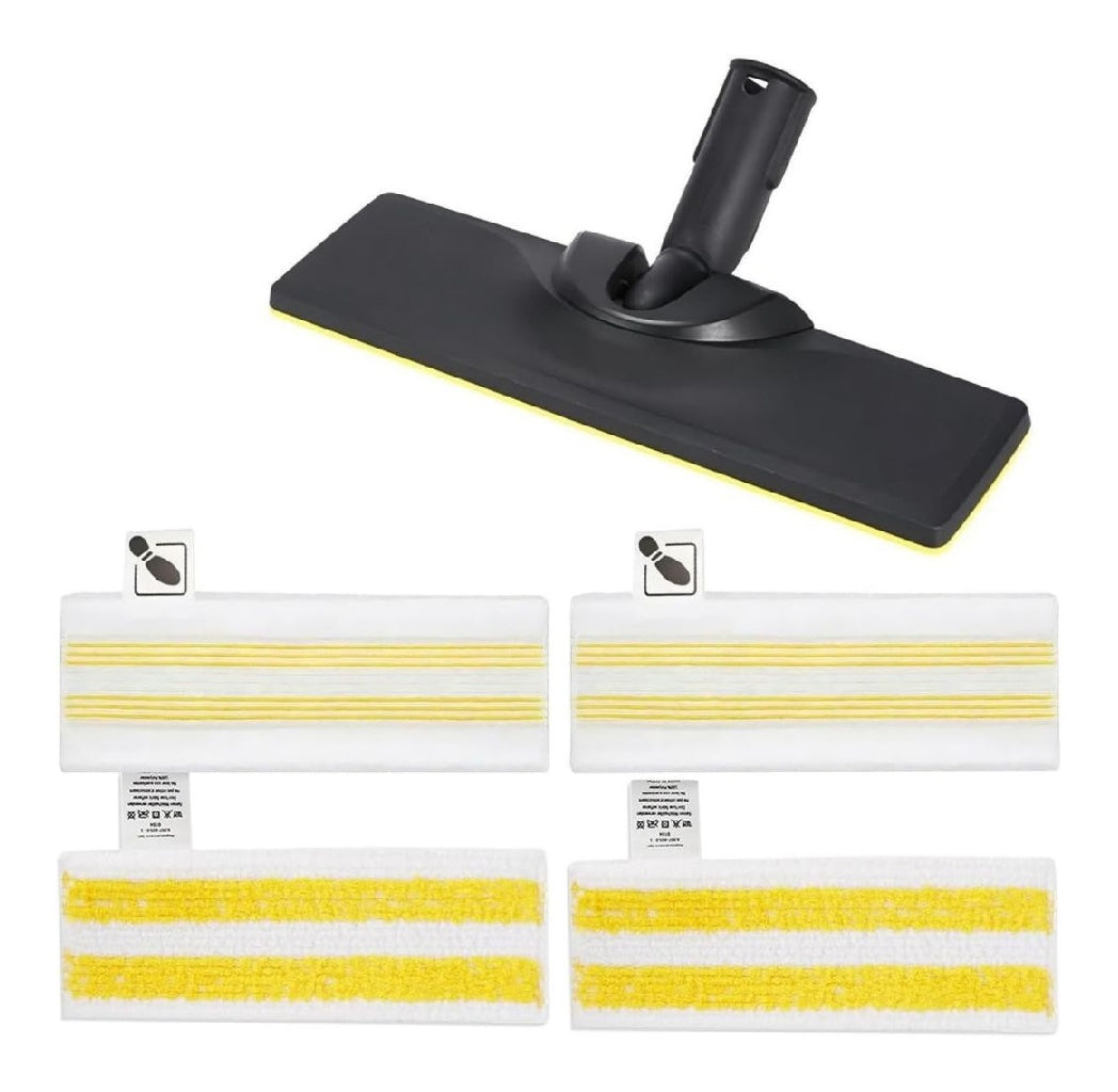 Set du Suceur Sol Compatible avec nettoyeur vapeur Easyfix SC2 SC3 SC4 SC5 1 Brosse de revêtement 4 Serpillères dans microfibre