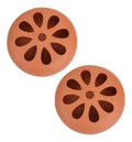 dans OUNONA Bruleur Terre Cuite Support Perforé Rétro Lot de 2 pour Terrasse et Pêche Diffusion de Fumée