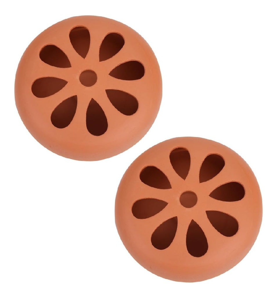 dans OUNONA Bruleur Terre Cuite Support Perforé Rétro Lot de 2 pour Terrasse et Pêche Diffusion de Fumée